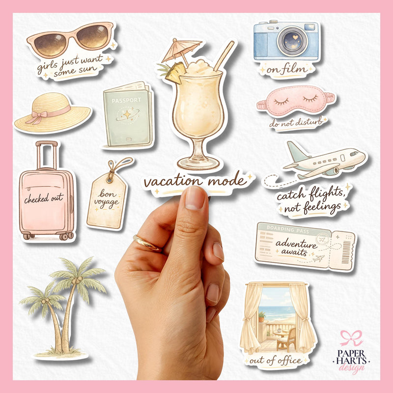 Travel Sticker Pack | Vacation Stickers, Laptop Decals