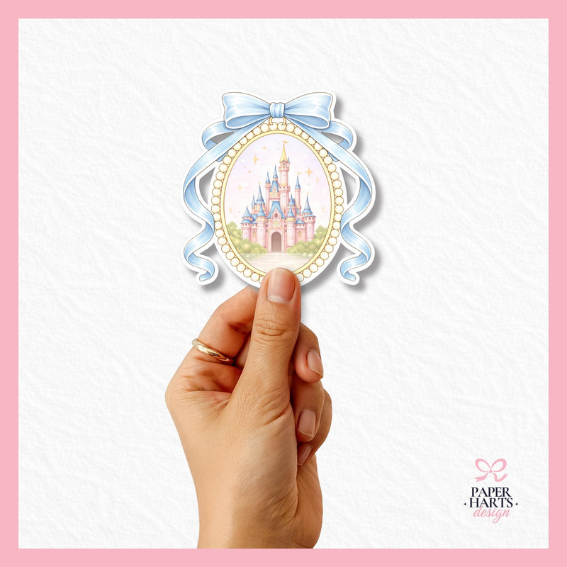 Coquette Castle Locket Sticker | Pastel Fairy Tale | Princess Theme | Disney Inspired Decor