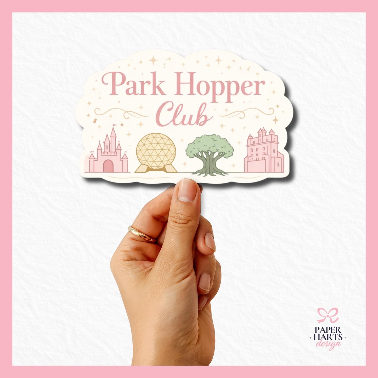 Pink Park Hopper Sticker