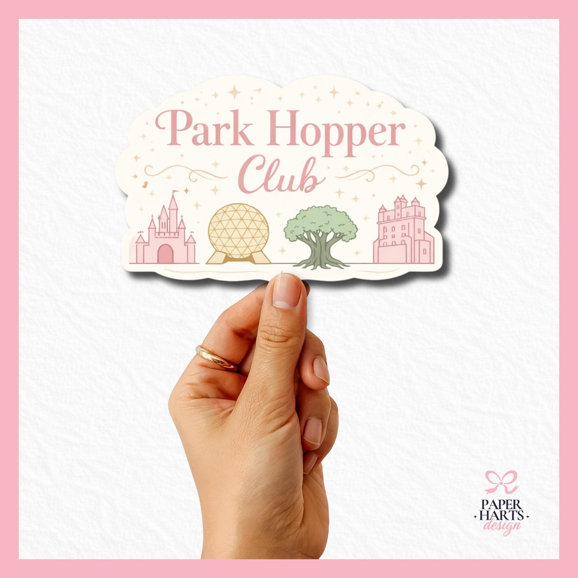 Pink Park Hopper Sticker