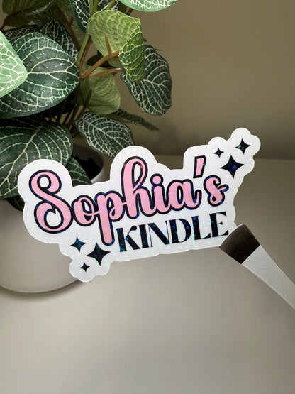 Custom Kindle Name Sticker | Holographic Option