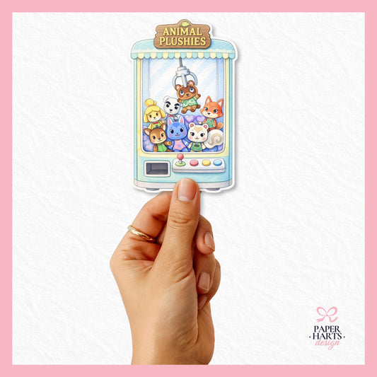 Animal Crossing Inspired Claw Machine Plushies Sticker