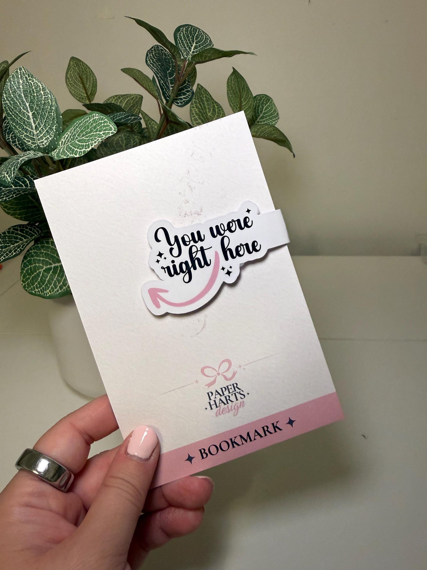Set of Two Magnetic Bookmarks | Arrow → "You Were Right Here" & "Fell Asleep Here" Designs