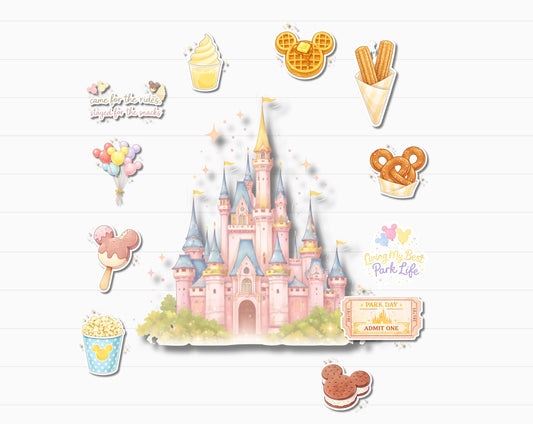 Theme Park Holographic Sticker Pack