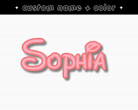 Personalized Theme Park Name Sticker
