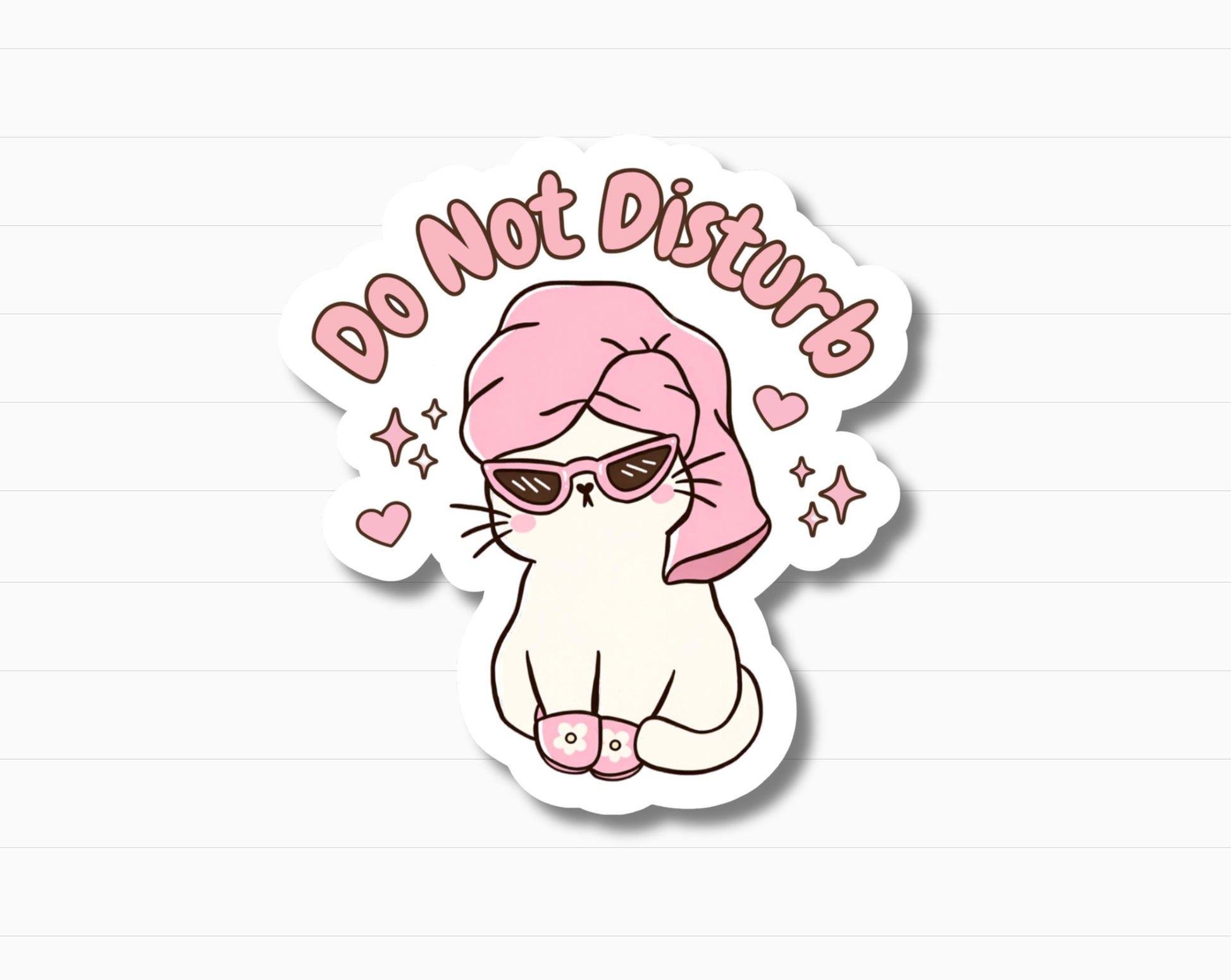 Do Not Disturb Cat Sticker | Cute Self Care Cat Sticker | Introvert Humor Sticker