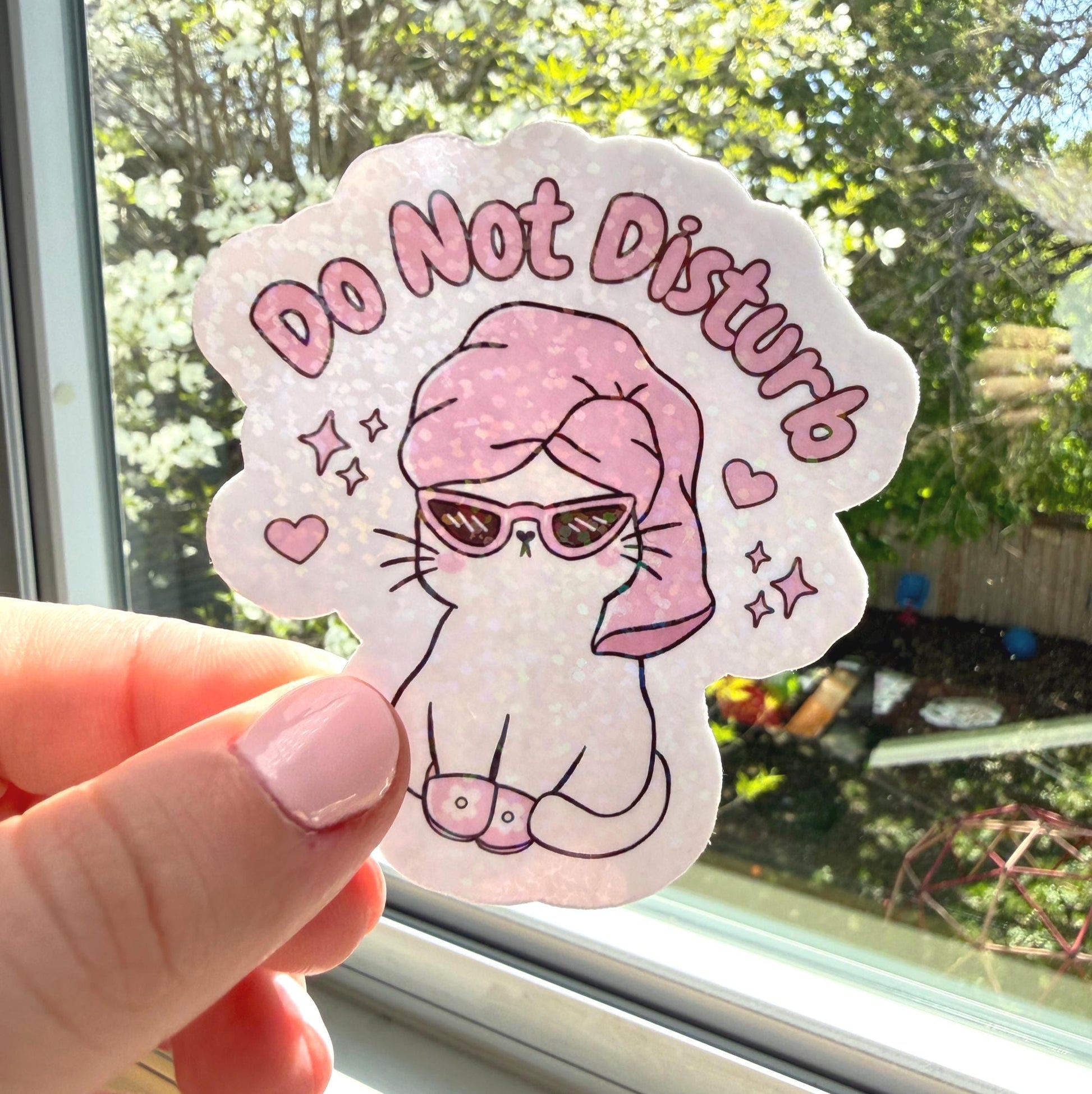 Do Not Disturb Cat Sticker