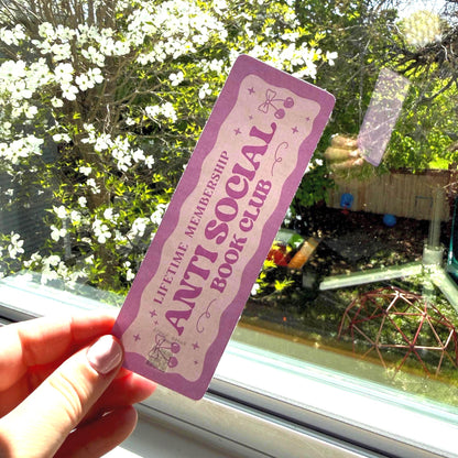 Anti Social Book Club Linen Bookmark