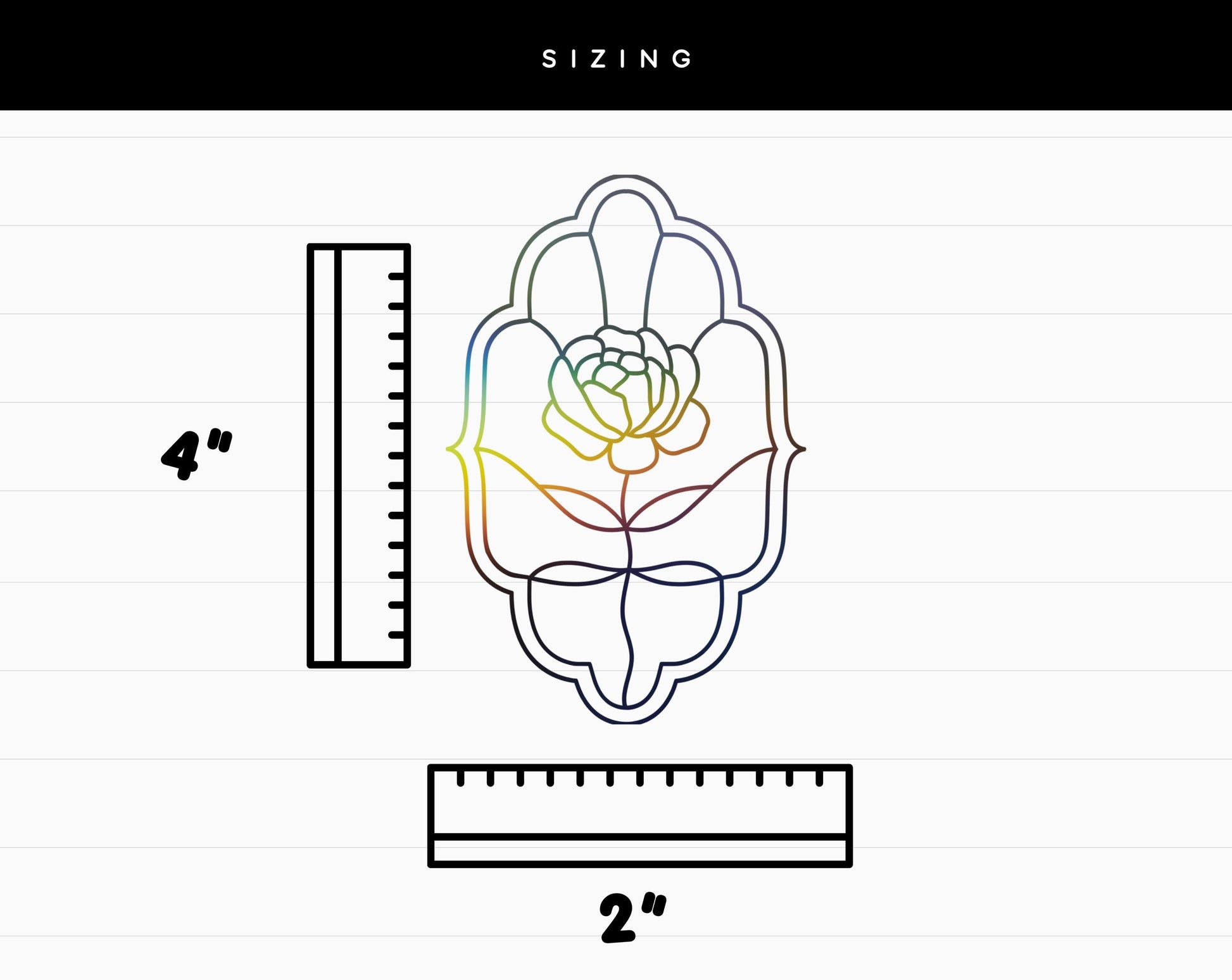 Rose Stained Glass Rainbow Sun Catcher