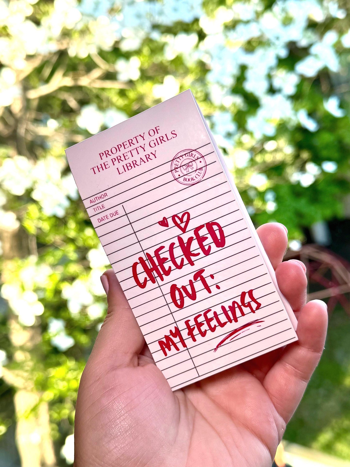 Library Card Bookmark | “Checked Out”