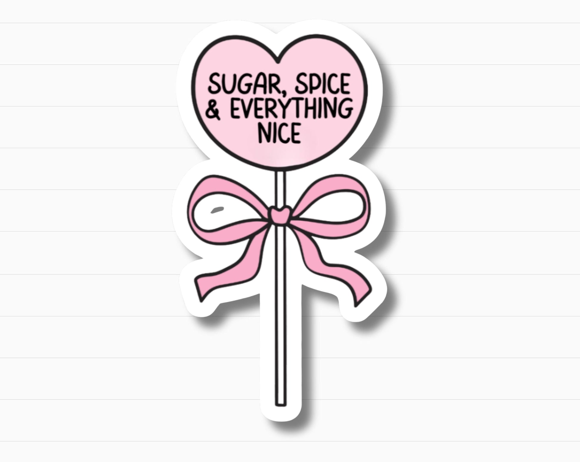 Sugar Spice and Everything Nice Lollipop Sticker