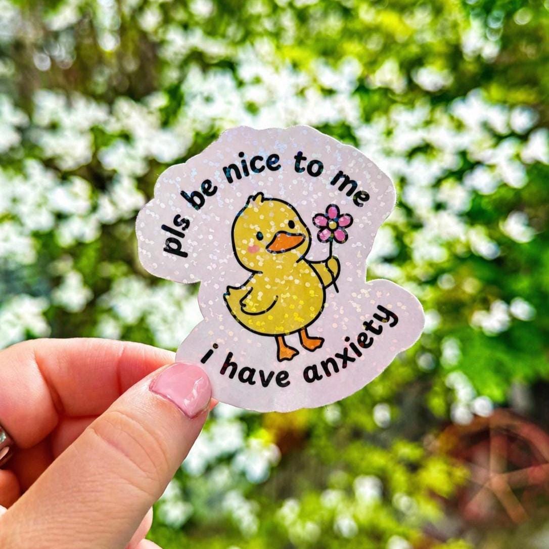 Funny Anxiety Duck Sticker