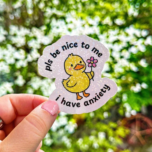 Funny Anxiety Duck Sticker