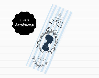 Dearest Gentle Reader Linen Bookmark