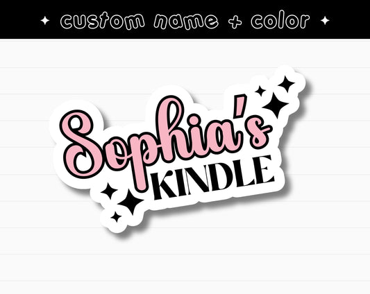Custom Kindle Name Sticker | Holographic Option