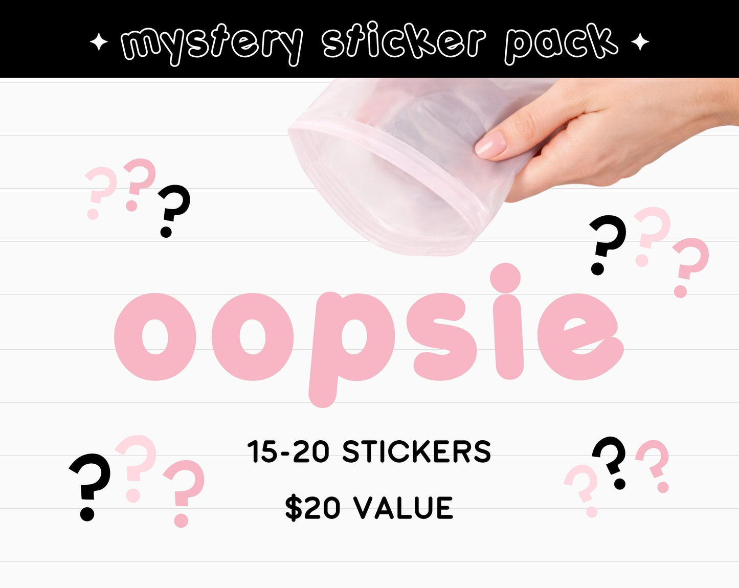 Oopsie Mystery Sticker Pack