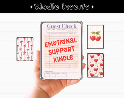Kindle Insert Pack (Set of 4) | Heart Cherries & Lollipop Design