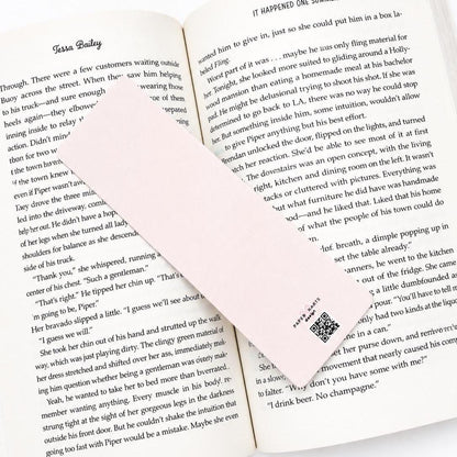Cool Moms Book Club Linen Bookmark