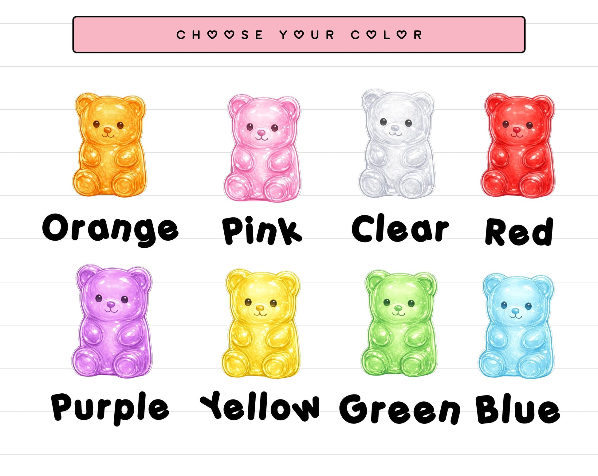 Gummy Bear Magnetic Bookmark | Pick Your Color