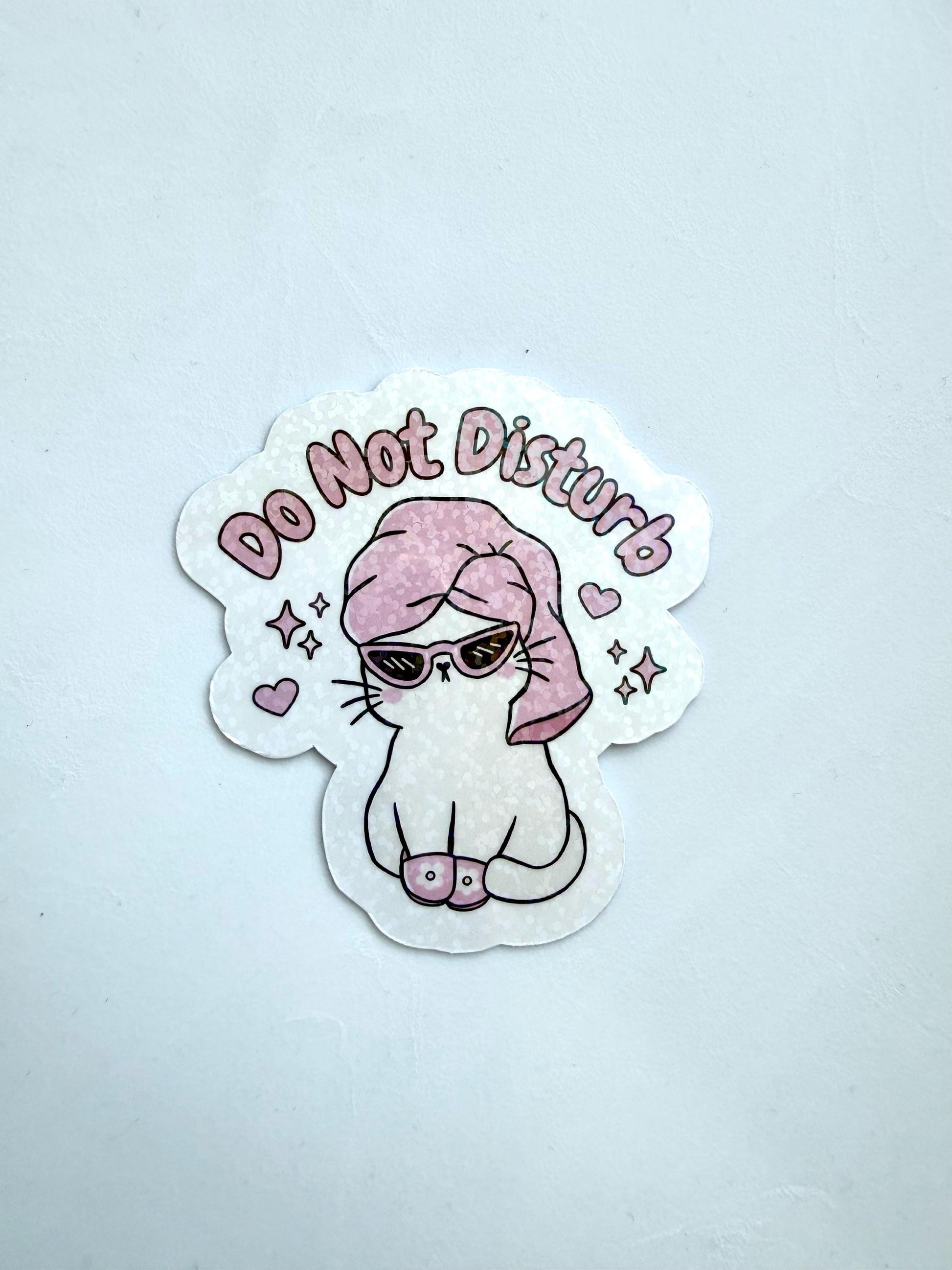 Do Not Disturb Cat Sticker | Cute Self Care Cat Sticker | Introvert Humor Sticker