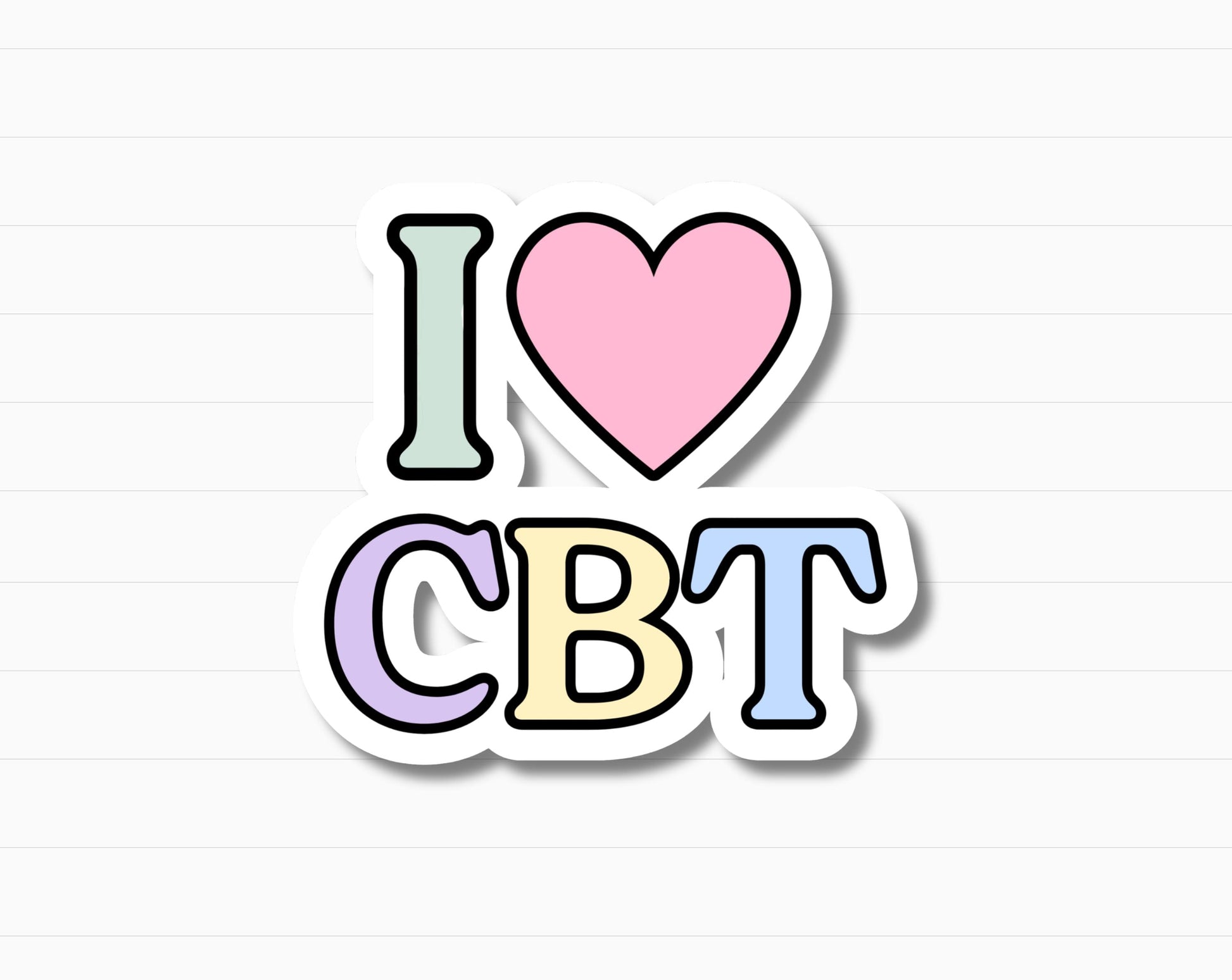 I Love CBT Sticker (Pastel Version)