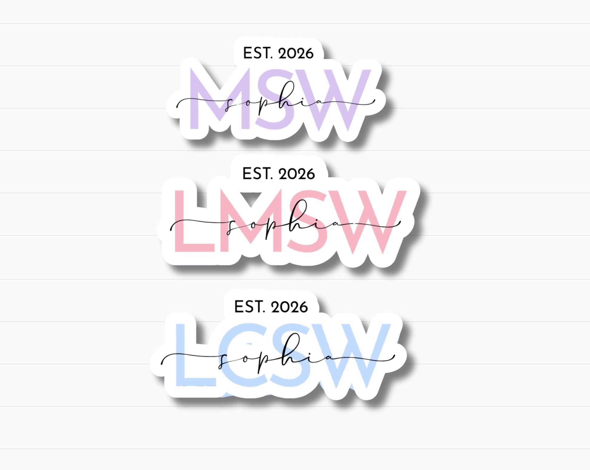 Custom Social Worker MSW LMSW LCSW Sticker