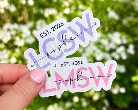 Custom Social Worker MSW LMSW LCSW Sticker