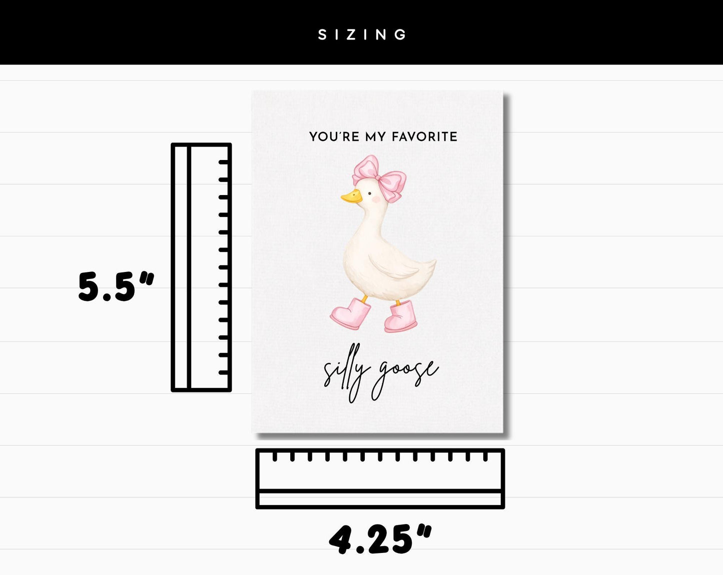 You're My Favorite Silly Goose Greeting Card