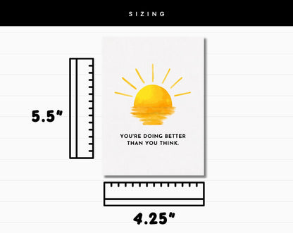 You're Doing Better Than You Think Mental Health Card