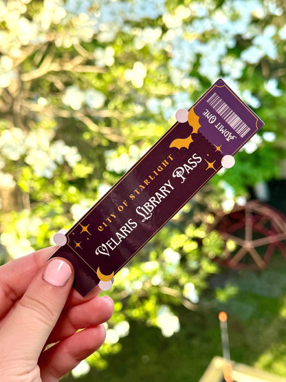 Velaris Library Pass Magnetic Bookmark