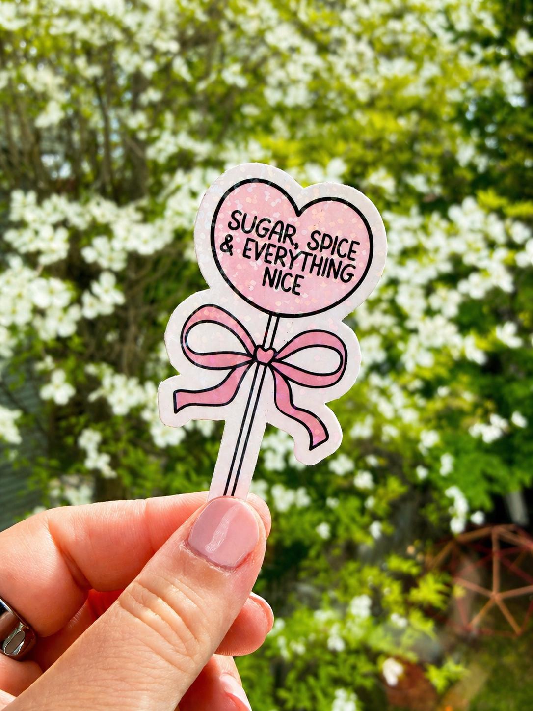 Sugar Spice and Everything Nice Lollipop Sticker
