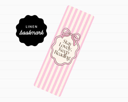 Stay Lovely Keep Reading Bookmark