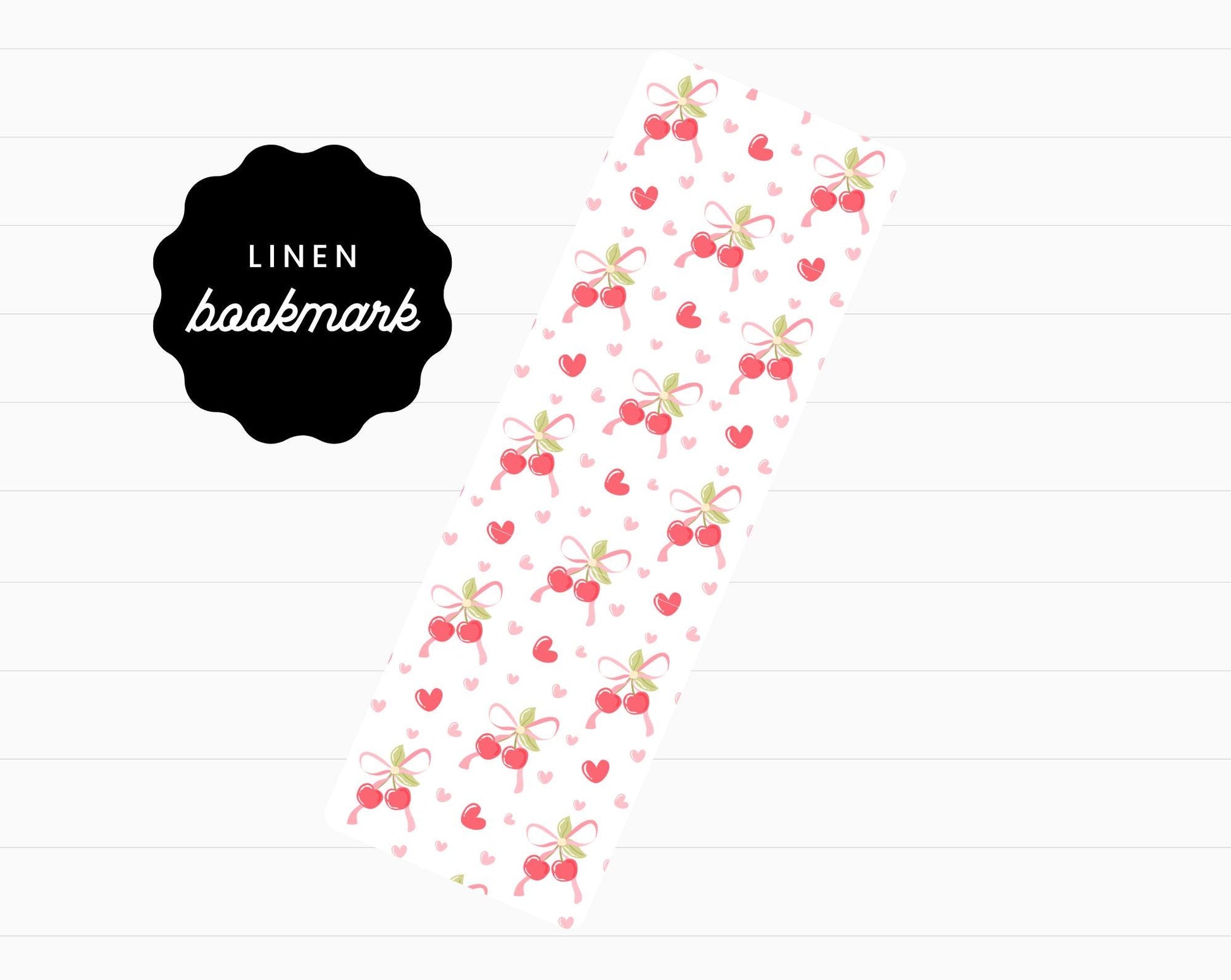 Cherry Bow Bookmark