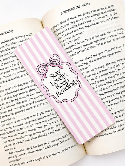 Stay Lovely Keep Reading Bookmark