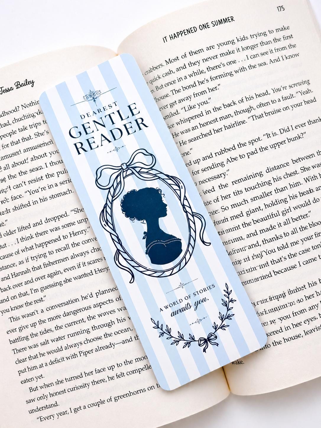 Dearest Gentle Reader Linen Bookmark