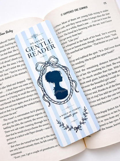 Dearest Gentle Reader Linen Bookmark