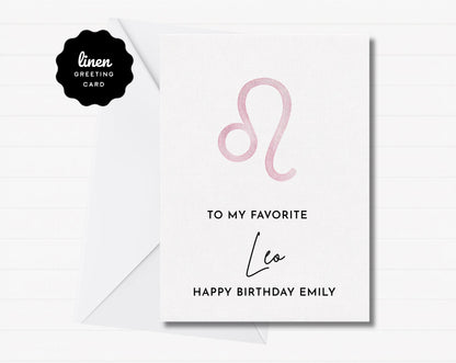 Personalized Zodiac Birthday Card