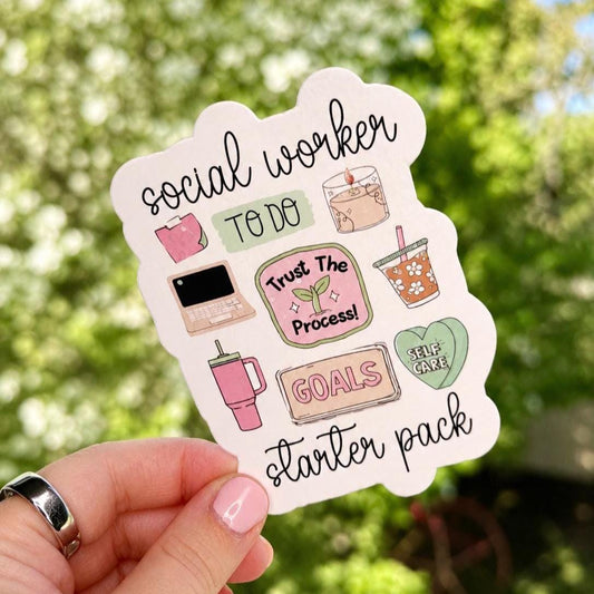 Social Worker Starter Pack Sticker