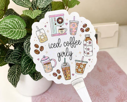 Iced Coffee Collage Girly Sticker