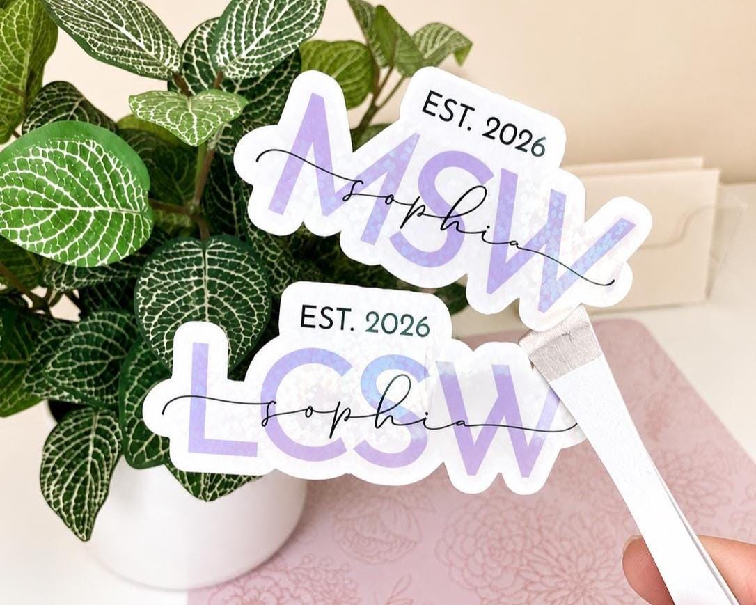Custom Social Worker MSW LMSW LCSW Sticker