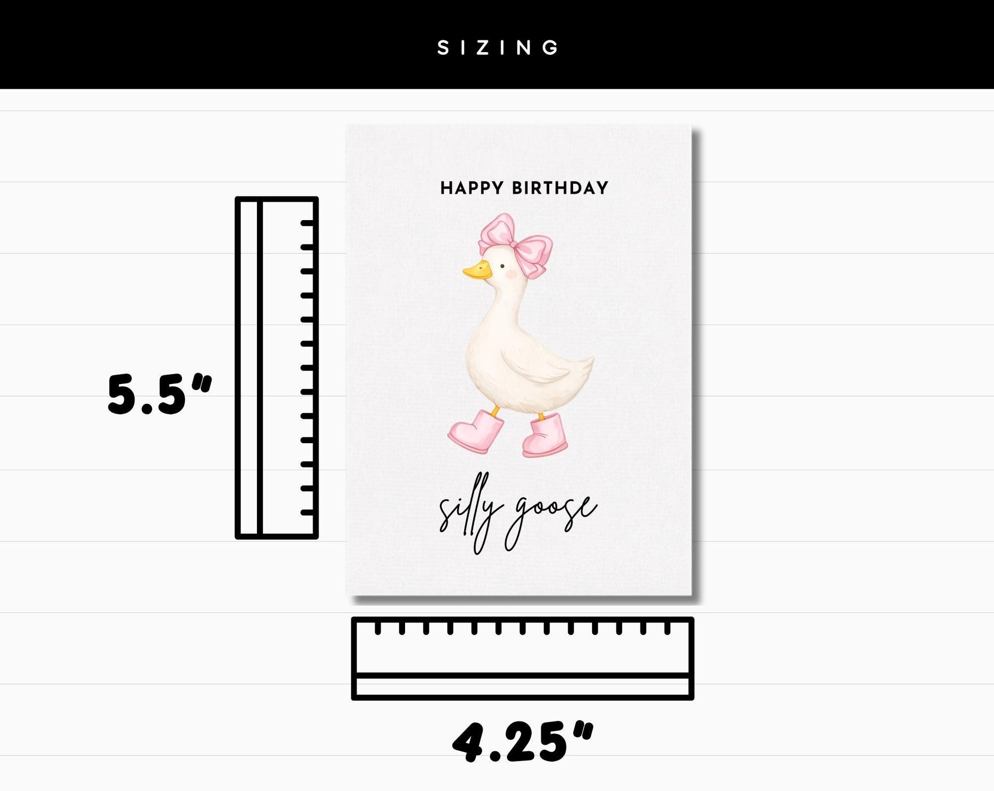 Happy Birthday Silly Goose Greeting Card