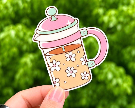 French Press Transparent Sticker