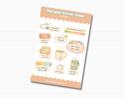 Funny Mental Health Sticker Sheet