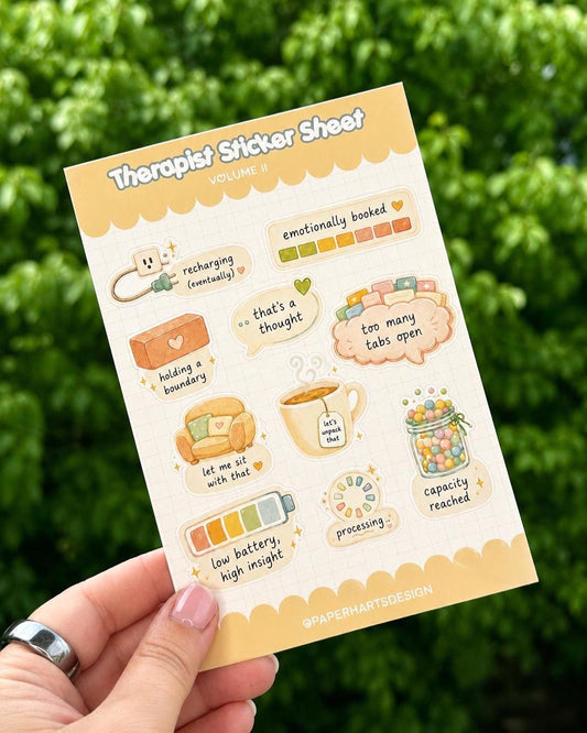 Funny Mental Health Sticker Sheet