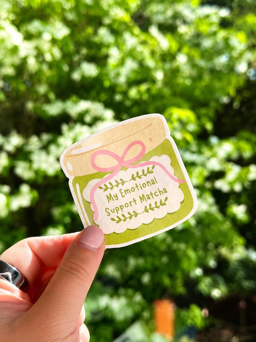 My Emotional Support Matcha Sticker