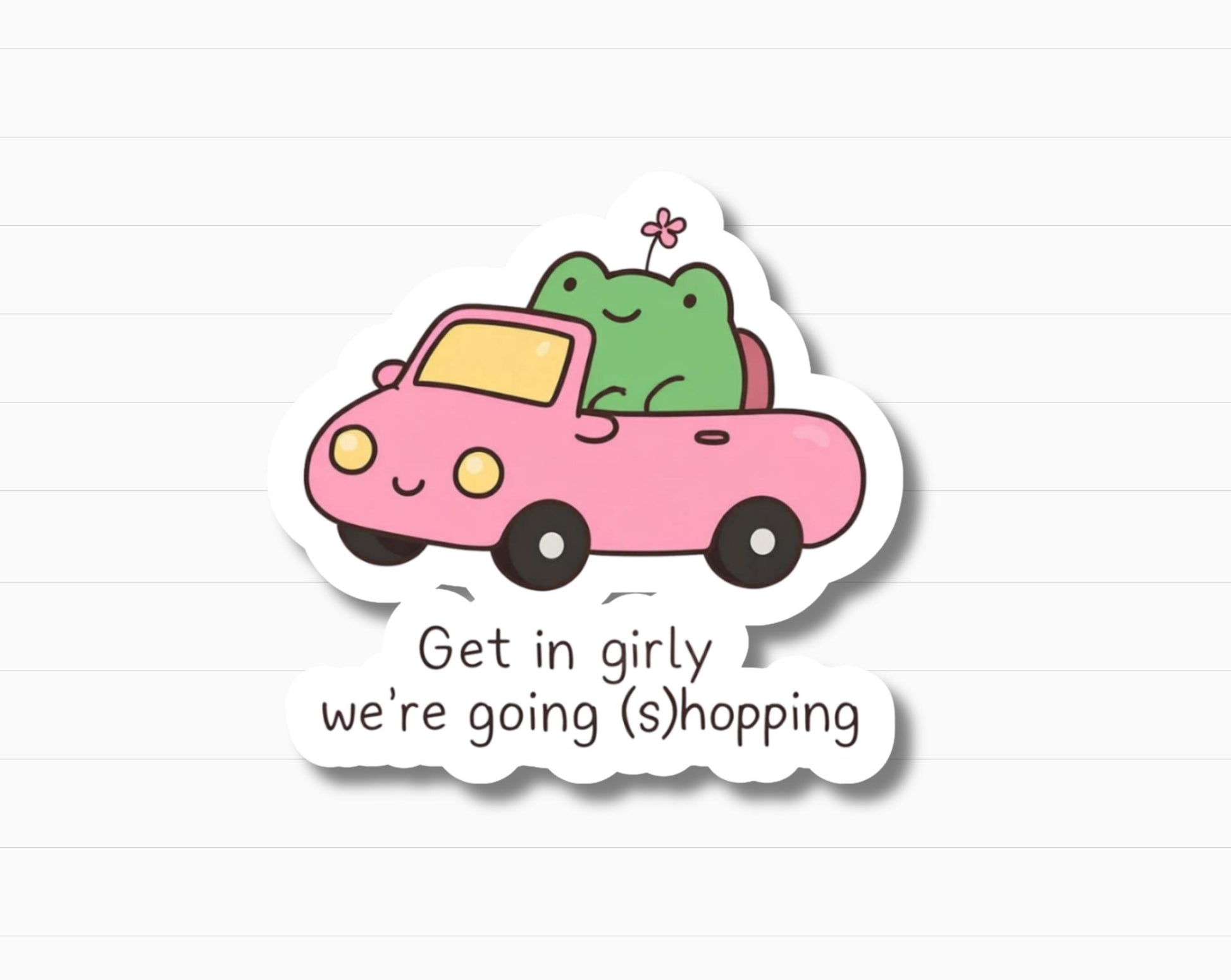Get In Girly Going Shopping Sticker