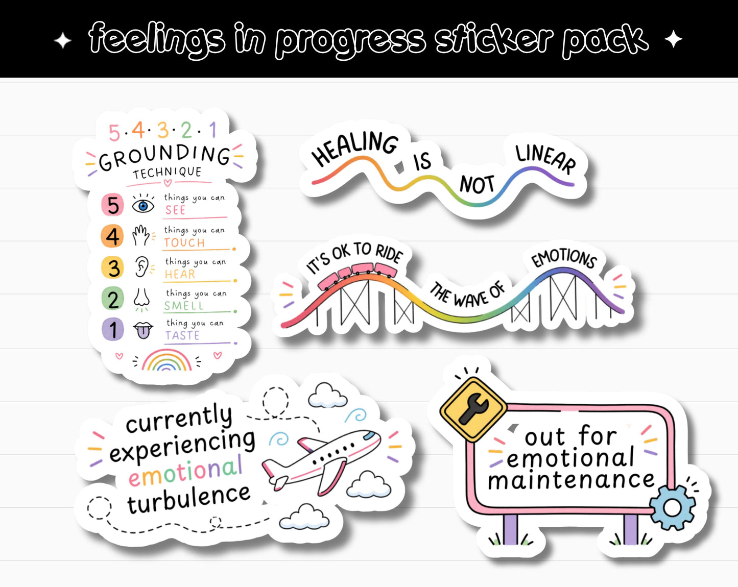 Feelings in Progress Sticker Pack