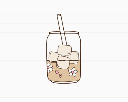 Iced Coffee Transparent Sticker