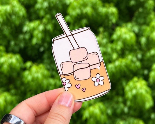 Iced Coffee Transparent Sticker