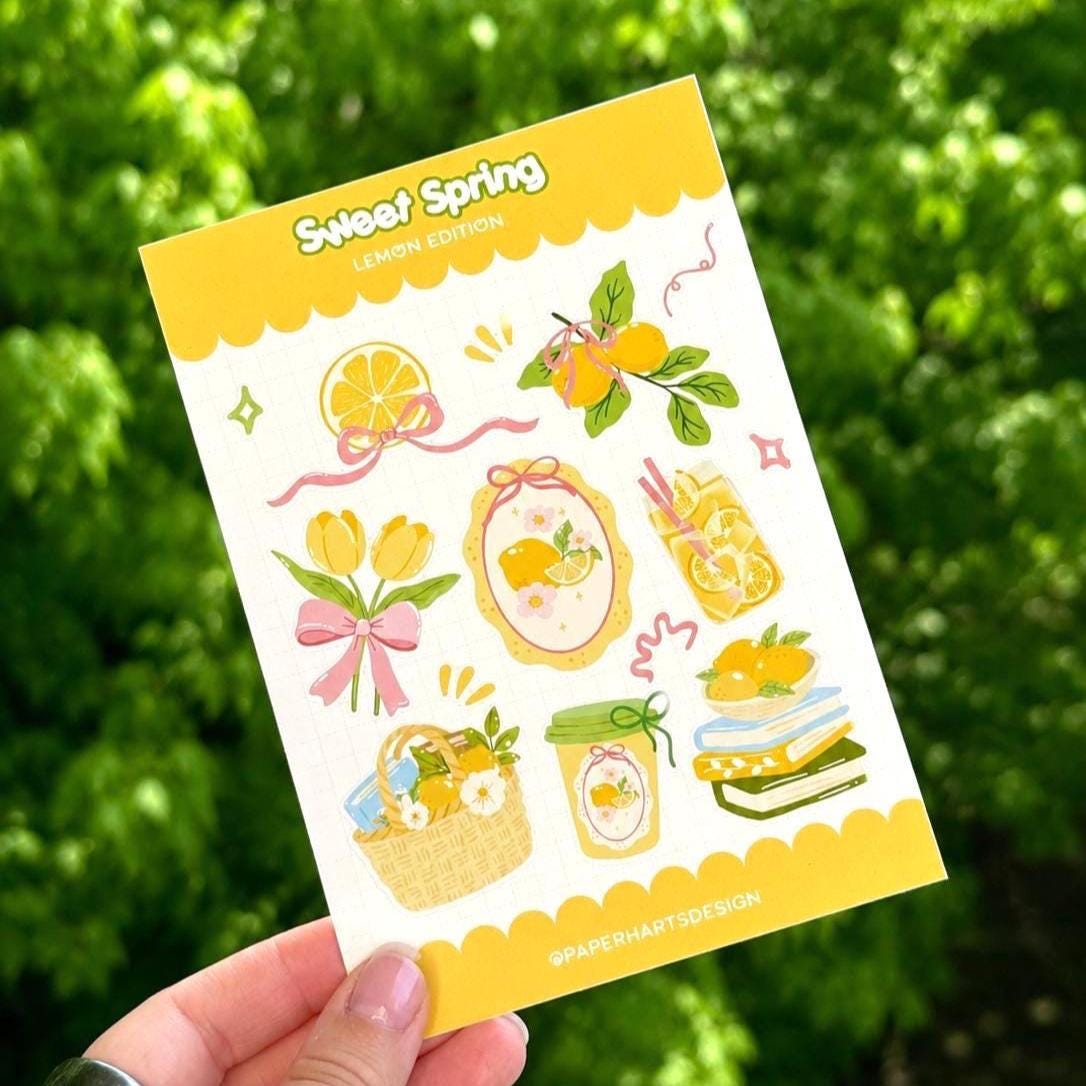 Soft Spring Lemon Sticker Sheet